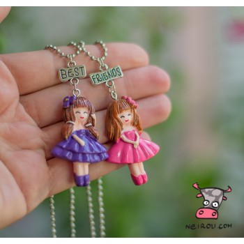 Кулон парный для двоих друзей "Best Friends. Принцессы. Цена за 1 пару